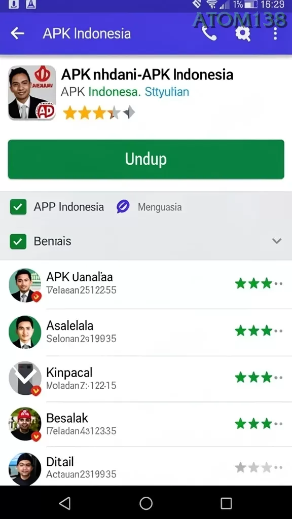 Cuplikan layar RP33 — aktivitas